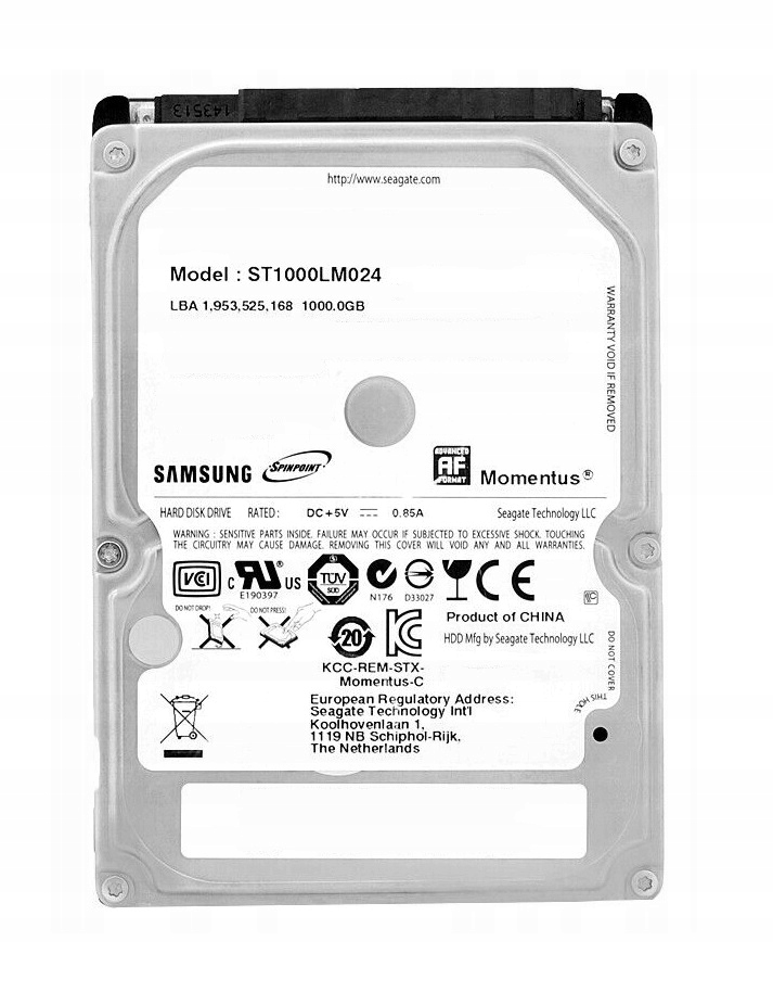 Pevný disk Samsung Momentus ST1000LM024 1TB SATA II 2,5".